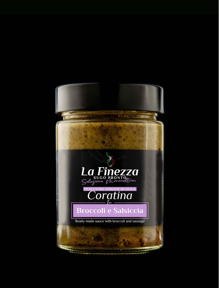 Sugo pronto olio extra vergine di oliva Coratina in Broccoli e Salsiccia